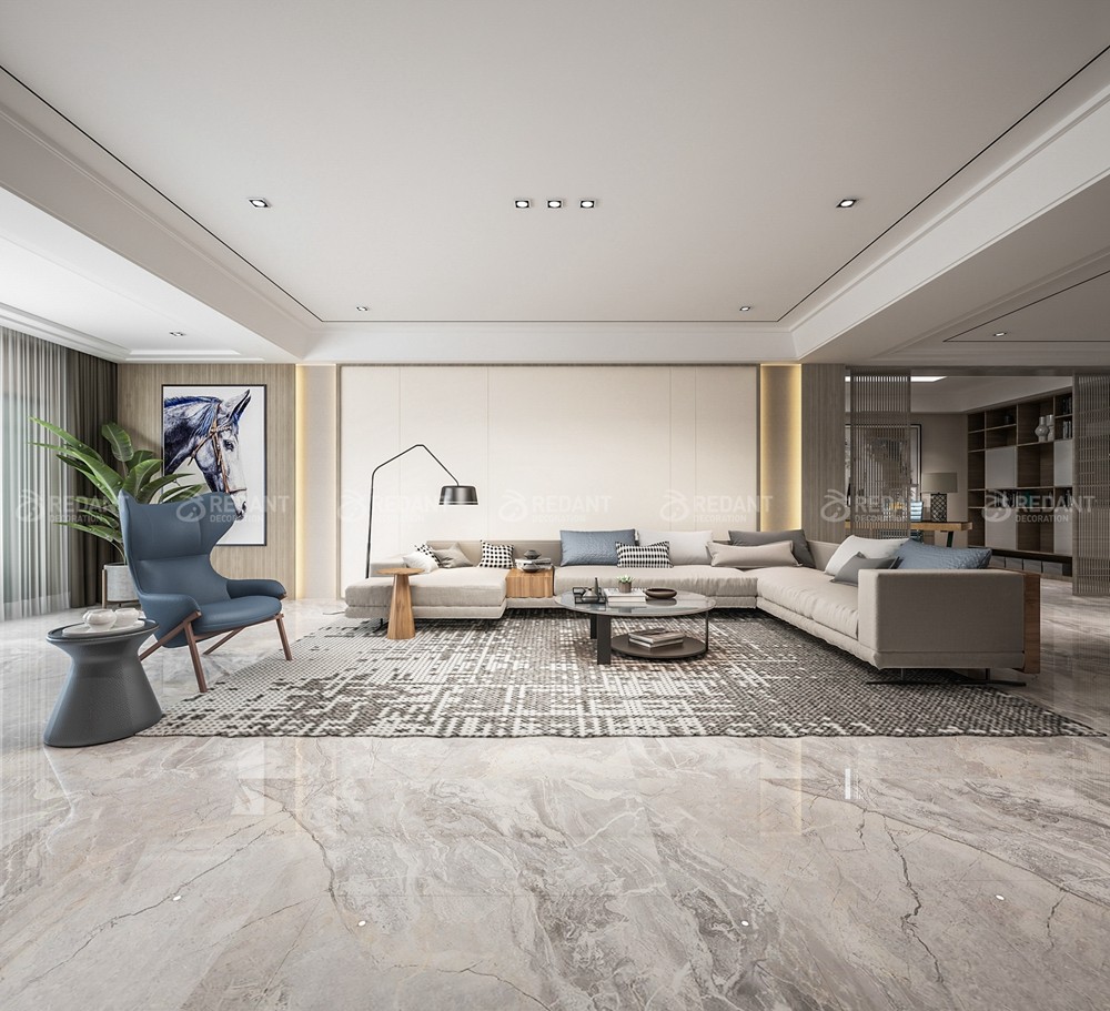 碧桂园凤凰岛500㎡新中式偏现代风格别墅装修案例