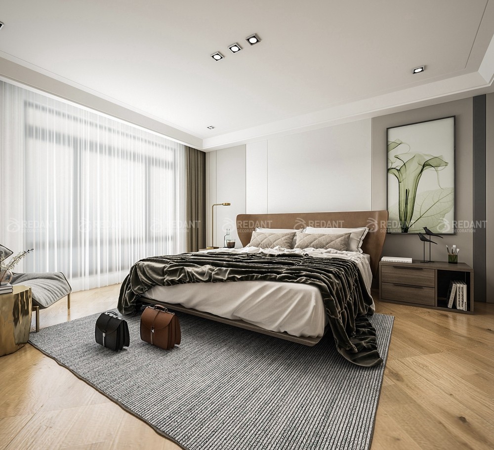 碧桂园凤凰岛500㎡新中式偏现代风格别墅装修案例